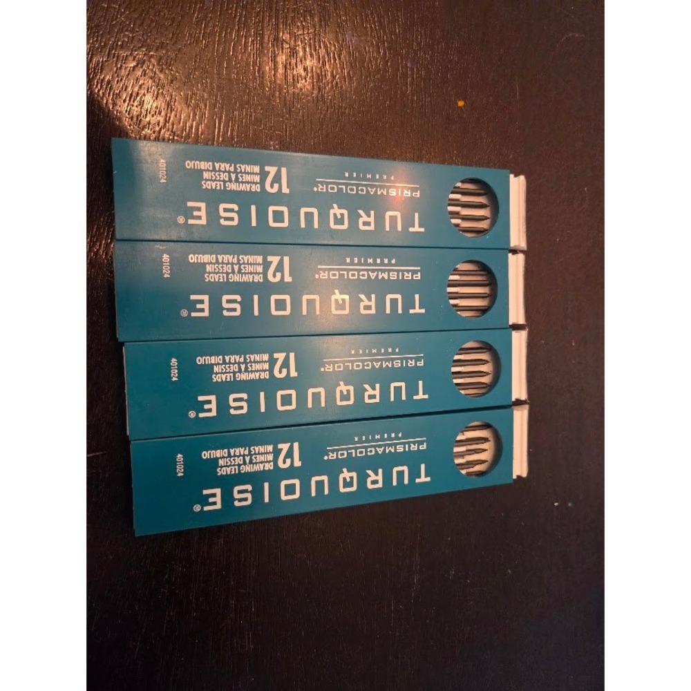 Prismacolor Premier Turquoise Drawing Leads 4 Dozen B H 2H 4H 401024 2375 Lot